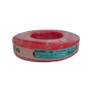 Imagem de Cabo Elétrico Flexível Corfio 10mm Rolo 100m Vermelho Cabo