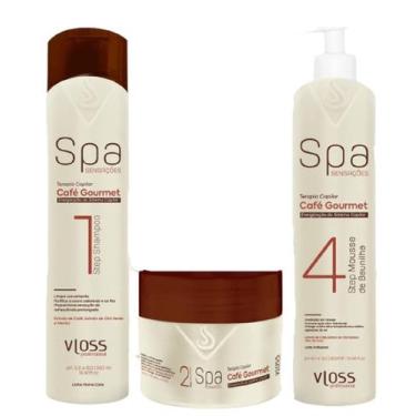 Imagem de Kit Vloss Home care Terapia Capilar Café Goumert 3x300ml