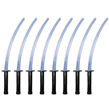 Imagem de 8 Espadas de Brinquedo Ninja Katana Infantil Preta Revenda Festa Sacol