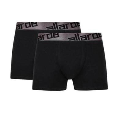 Imagem de Kit com 2 Cuecas Boxer Allarde By Trifil QK5877/5877 Cotton - Pretas, 