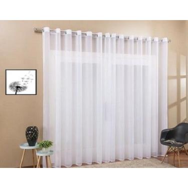 Imagem de Cortina Voil Sala Ou Quarto 5,00x2,50 Ilhós Cromado - CONFECÇÕES EVANG