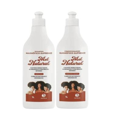Imagem de Kit Shampoo 1L + Condicionador 1L Mel Natural Cachos Trihair