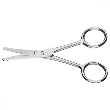 Imagem de Tesoura de Pelos e Unha para Bebês Tramontina em Aço Inox 4"