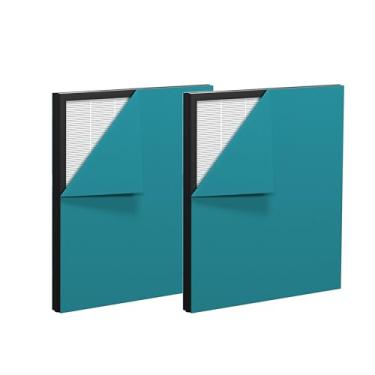 Imagem de OVAL AIR H13 True HEPA Filtro combinado de carvão de substituição 2 em 1 com pré-filtro (conjunto de 2)