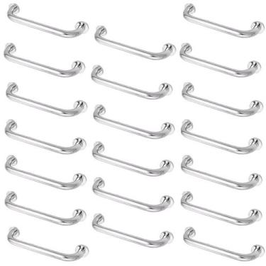 Imagem de Barra Alça Apoio Inox 30 cm Kit 20 Uni Acessibilidade Idoso Gestante C
