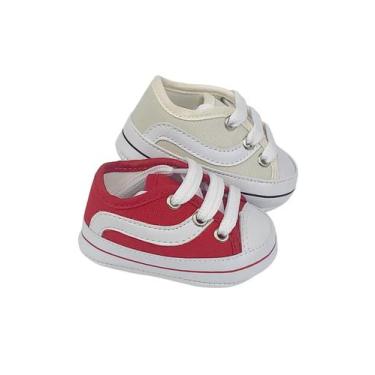 Imagem de Kit Com 2 Pares Sapatinho De Bebê Recém Nascido Direto Da Fabrica - DR