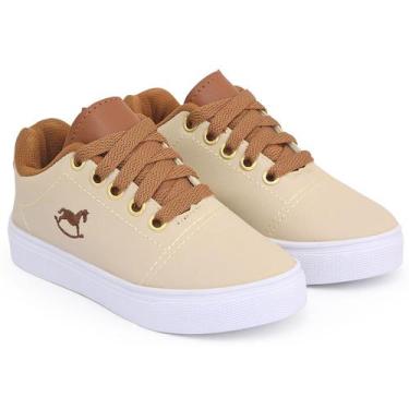 Imagem de Tenis Baby Infantil Social Cavalinho Menino - Starkids, Bege 2602, 29
