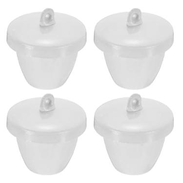 Imagem de PATIKIL Cadinho de porcelana de laboratório com tampa capacidade de 20 ml para sala de aula de laboratório aquecer compostos químicos, 15 peças, branco, 4 peças