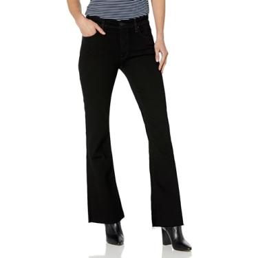 Imagem de HUDSON Calça jeans feminina Nico cintura média Bootcut, Preto, 28