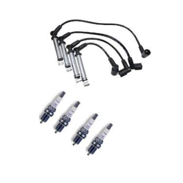 Imagem de Jogo vela e cabo ignição tempra tipo palio siena - DELPHI