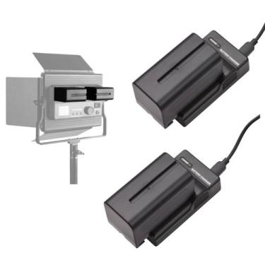 Imagem de Kit 2 Baterias NP-F750/F770 4400 para Iluminadores e Filmadoras com 2 