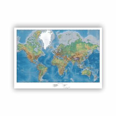 Imagem de Mapa Mundi Parede Painel Lona 07