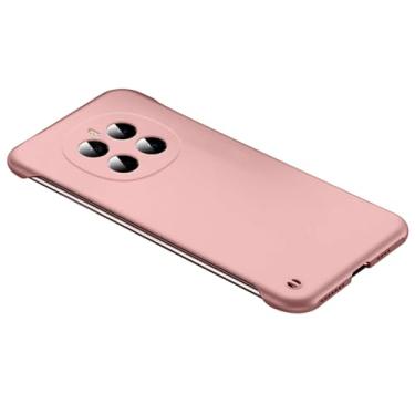 Imagem de HAO RIYLN Capa para Honor Magic 7 Pro/7, ultrafina, sem bordas, capa rígida de policarbonato à prova de choque, proteção total da lente antirarranhões, rosa, 7