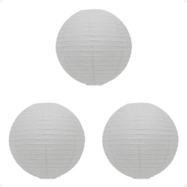 Imagem de Kit 3 Luminária Japonesa Decoração Oriental Pendente Teto Festa Casame