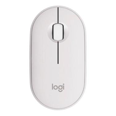 Imagem de Mouse Sem Fio Logitech Pebble 2 M350s Bluetooth Branco 1000 DPI - 910-