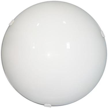 Imagem de Plafon Moderno Solaris Vidro Curvo Leitoso Brilhante 250mm - Jota Ilum