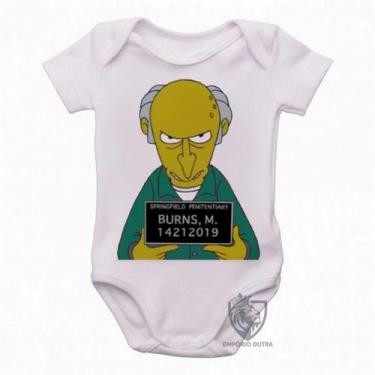 Imagem de body nenê criança roupa bebê Senhor Burns prisão - Empório Dutra, G   