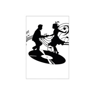 Imagem de Painel De Festa Vertical 1,50 x 2,20 - Anos 80 Casal 002 - Via Cores