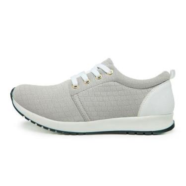 Imagem de Tênis Sapatênis Feminino Casual Macio Leve - Schiareli, Cinza, 35, Mul
