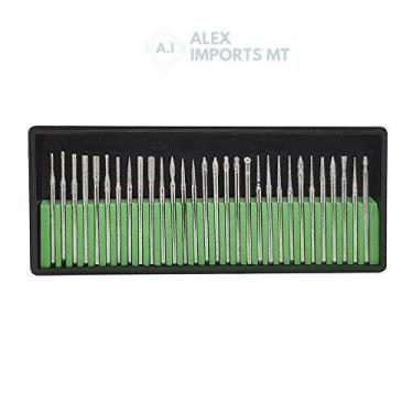 Imagem de Kit 30 Brocas para unhas Acrigel Gel e Fibra Unha Natural - Alex Impor