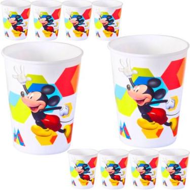Imagem de Kit 10 Copos Mickey 320ml Lembrancinha Festa Aniversario - Plasutil