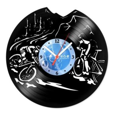Imagem de Relógio De Parede Disco Vinil Esportes -  Ciclismo Radical - VES-047 -