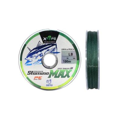 Imagem de Linha Multi Deyu Stamina Max 4X Verde, 0.35mm 55Lb 25Kg 100MT