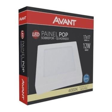 Imagem de Plafon Led Quadrado Sobrepor 17x17 Painel 12w 6500k Avant - Fratelli F