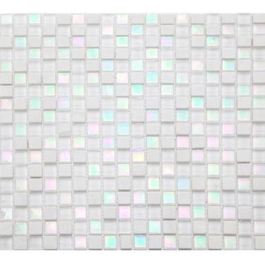 Imagem de Pastilha de vidro com pedra MT721 - MATISSE BRANCO FURTACOR 30x30cm - 