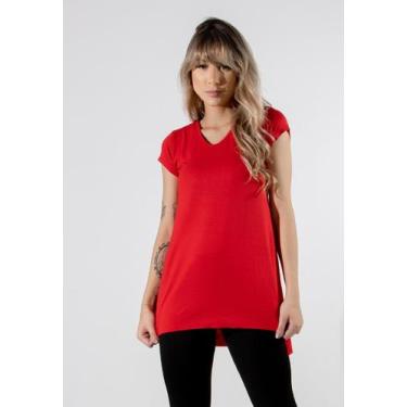 Imagem de Blusa Feminina Tapa Bumbum Sobre Legging Longa Fitness Academia Treino