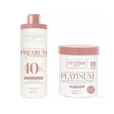Imagem de Kit Pó Platinum Blue + Ox 40 Volumes Veggue - Veggue Profissional