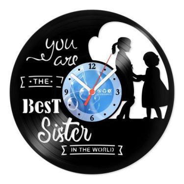 Imagem de Relógio De Parede Disco Vinil Diversos - Best Sister - VDI-043 - Moder