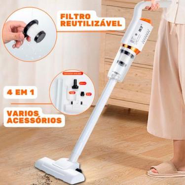 Imagem de Aspirador De Pó Portátil Sem Fio Recarregável USB Ideal Para Casa e Ca