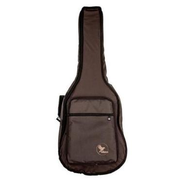 Imagem de Capa Para Violao Folk Extra Bolso Cargo - Nylon 600 - Marrom - Bkr1
