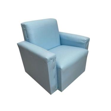 Imagem de Mini poltrona sofá infantil - azul claro - Negromonte Store