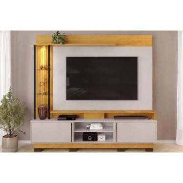 Imagem de Home p/ TV até 70 Polegadas Martino c/ Prateleira Nichos e Pés 200x190