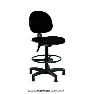 Imagem de Cadeira Caixa Executiva com Back System para Escritório Preto - STILOS