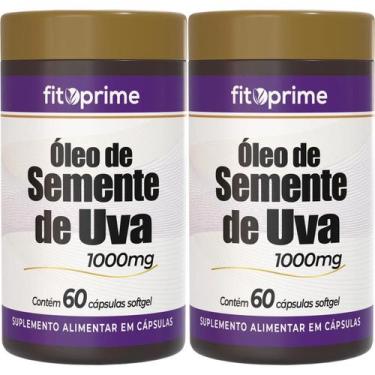 Imagem de Kit 2 Óleo de Semente de Uva 1000mg 60 cápsulas Fitoprime