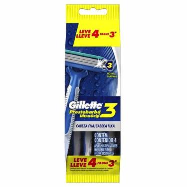 Imagem de Aparelho Descartável Prestobarba Ultragrip3 contém 4  - Gillette
