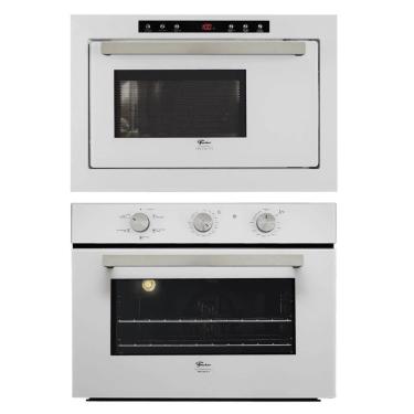 Imagem de Kit Forno Elétrico Fischer Infinity Embutir 50L Air Fryer 5 Funções + Micro-Ondas 25l Branco 220v