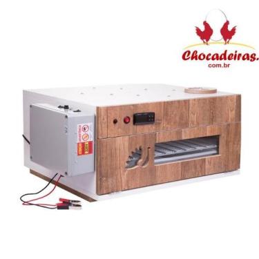 Imagem de Chocadeira 120 ovos TRIVOLT com  4ventiladores e Carregador Bateria Em