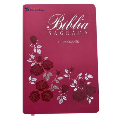 Imagem de Bìblia Sagrada Letra Gigante NAA Capa Com Índice Flor Pink