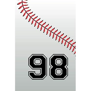 Imagem de 98 Journal: Number #98 Baseball Jersey Ninety Eight Notebook, Baseball Player Playbook Journal Gift, Personalized Baseball Present For Son, Nephew, ... 120 Pages of 6 x 9 Inch Lined Notebook