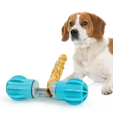 Imagem de Booche Parafuso Bully Stick para cães Suporte de petiscos para cães, segure a última mordida - Firme firmemente para ajudar a evitar asfixia, dispositivo de segurança para cães - Cobertura de silicone