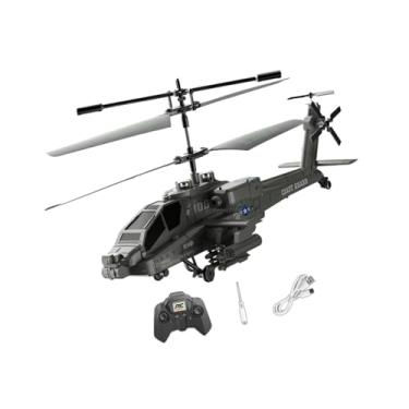 Imagem de Milageto Helicóptero de controle remoto giroscópio estabilizador, avião rc colecionável, helicóptero rc com luzes para adultos meninos e meninas presente, verde