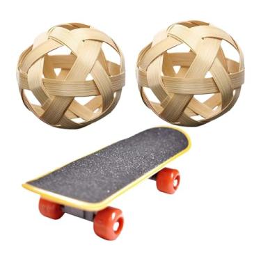 Imagem de Gralara Pet Mini Skateboard Animais de Estimação Andando Skate Tartaruga Forrageando Bola Réptil Skate Brinquedo para Calopsita Camaleões Lagartixas