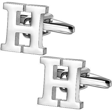 Imagem de Abotoaduras HAWSON para homens tom prata acessório de camisa masculina Prata