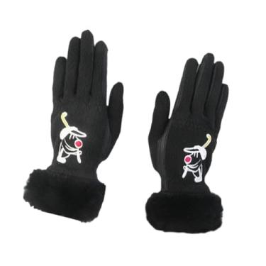 Imagem de menolana Par de Luvas para Golfe Femininas, Luvas para Inverno e Ciclismo, Preto 21