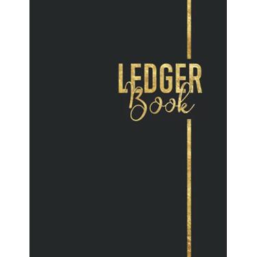 Imagem de Ledger Book: The daily income and expense tracker organizer logbook, Black cover, and golden font decoration