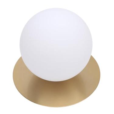 Imagem de 1 Luz Moderna Globo Arandela Lâmpada de Parede Escovada Dourada para Sala de Estar Corredor do Quarto Com Abajur de Vidro Branco Leitoso G9 Lâmpada Compatível Construção Robusta